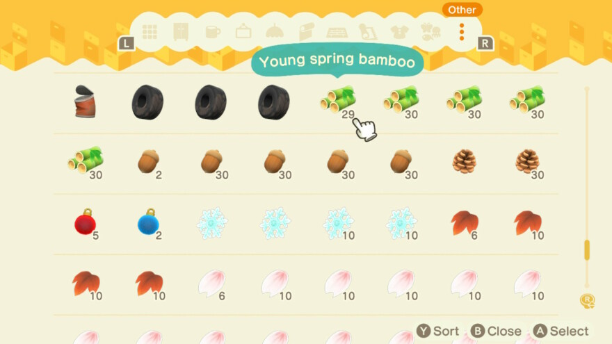 Animal Crossing Bamboo Storage