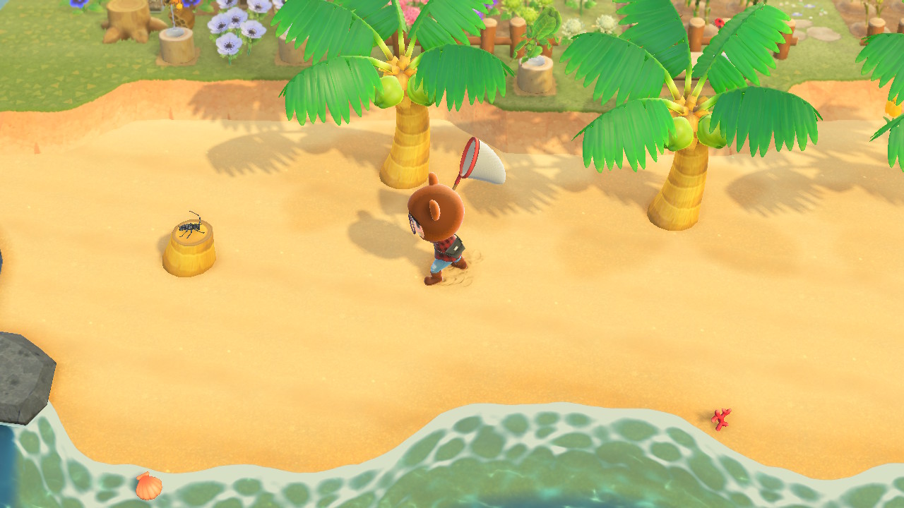 Animal Crossing - Beetle on Tree Stump