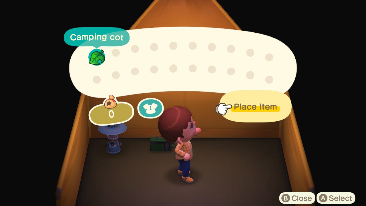 Animal Crossing - Camping Cot