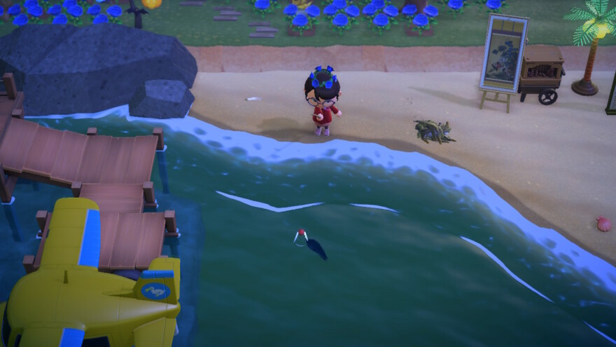 Animal Crossing Casting A Fishing Rod