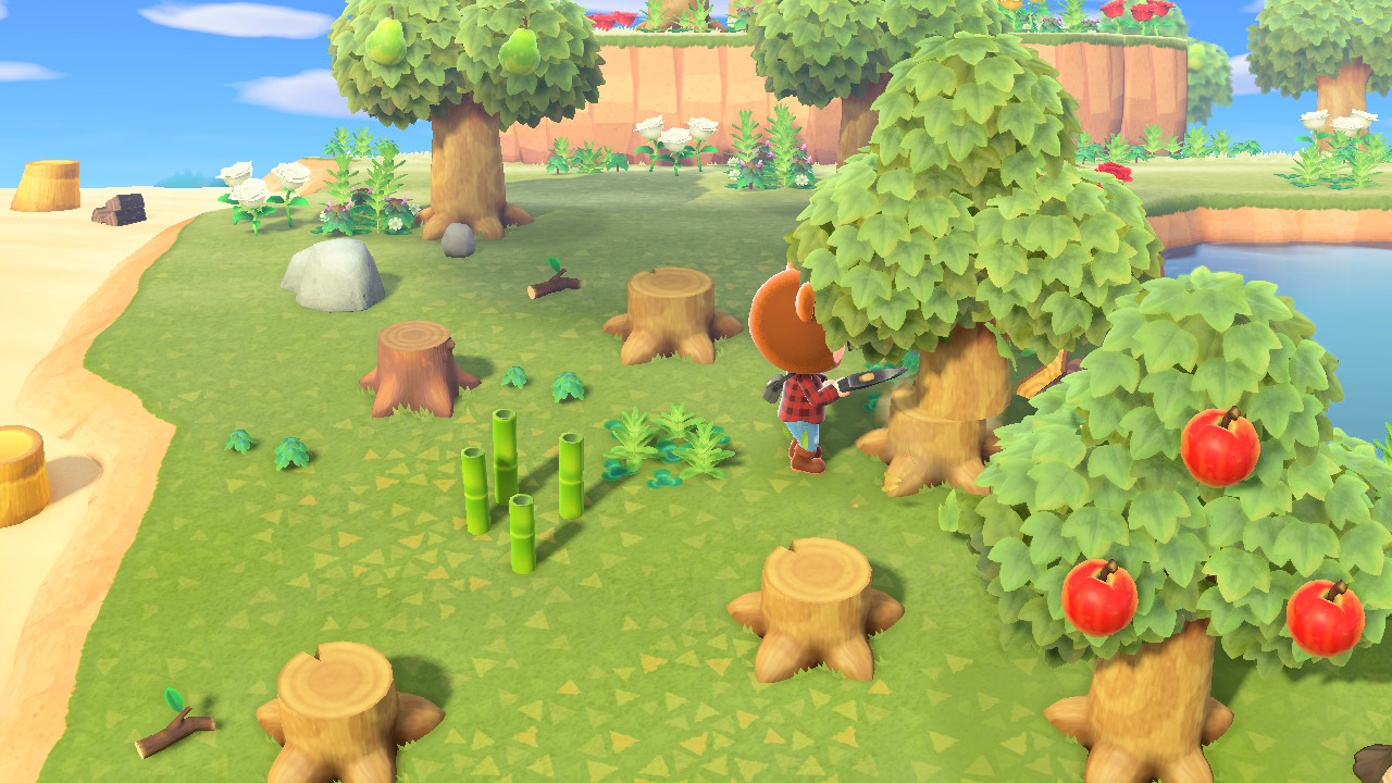 Animal Crossing - Cutting Different Tree Stumps