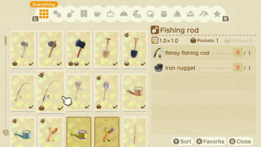 Animal Crossing Fishing Rod Recipe