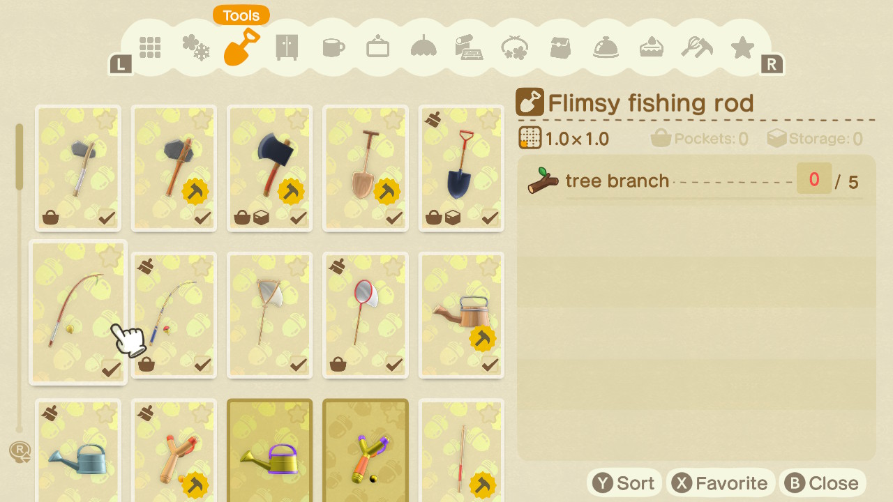 Animal Crossing - Flimsy Fishing Rod Recipe (Shark Article)