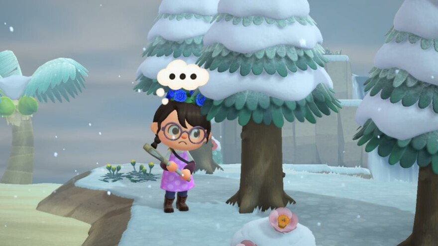 Animal Crossing Holding Flimsy Axe