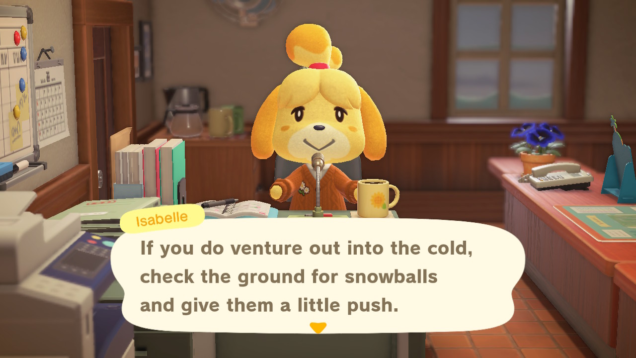 Animal Crossing - Isabelle Snowboy Announcement