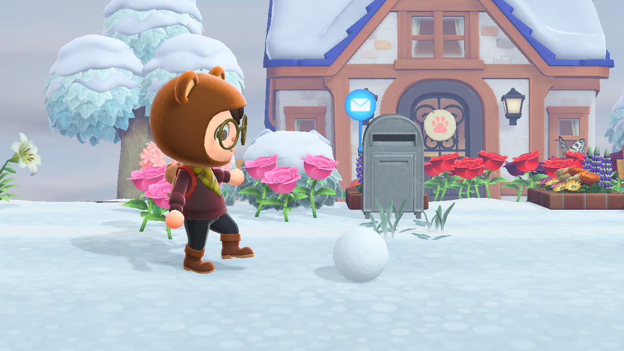 Animal Crossing - Kicking a Snowball