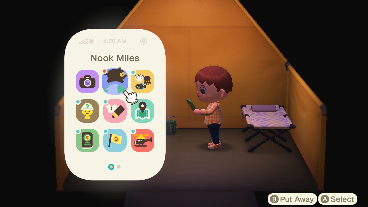 Animal Crossing - Nook Miles App on NookPhone