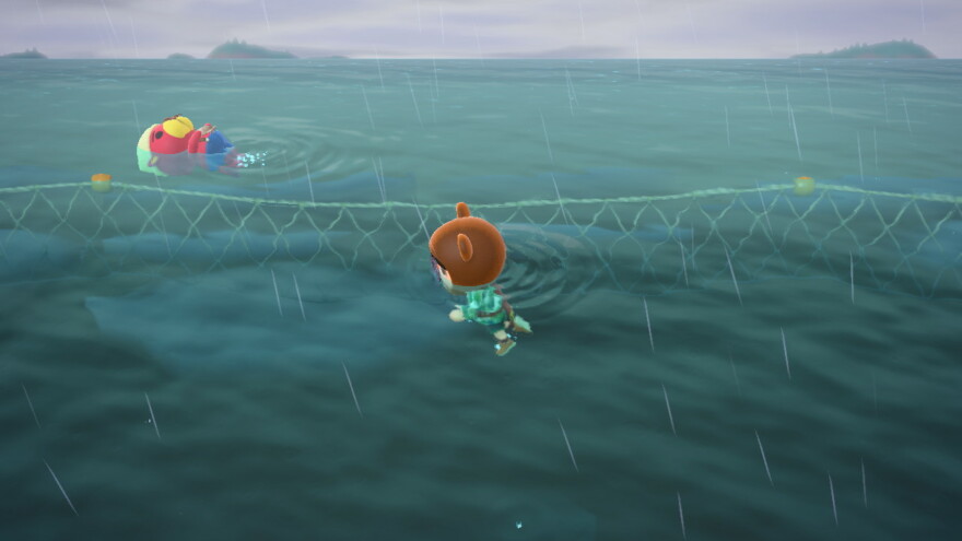 Animal Crossing Swimming With Pascal
