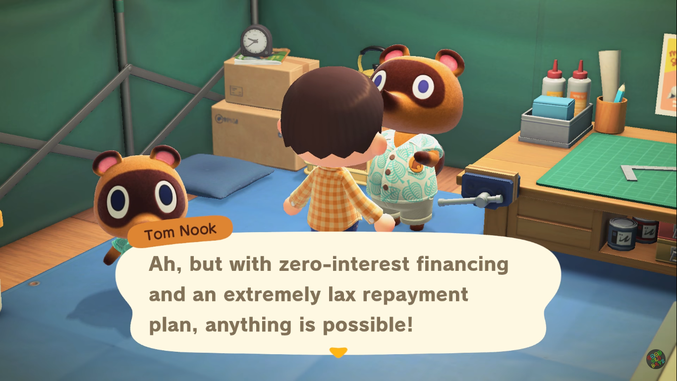 Animal Crossing - Tom Nook Loan and Interest