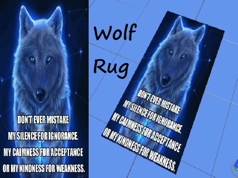 Don’t Mistake Wolf Rug