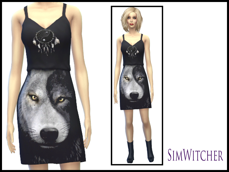 Goth Style Wolf Dress