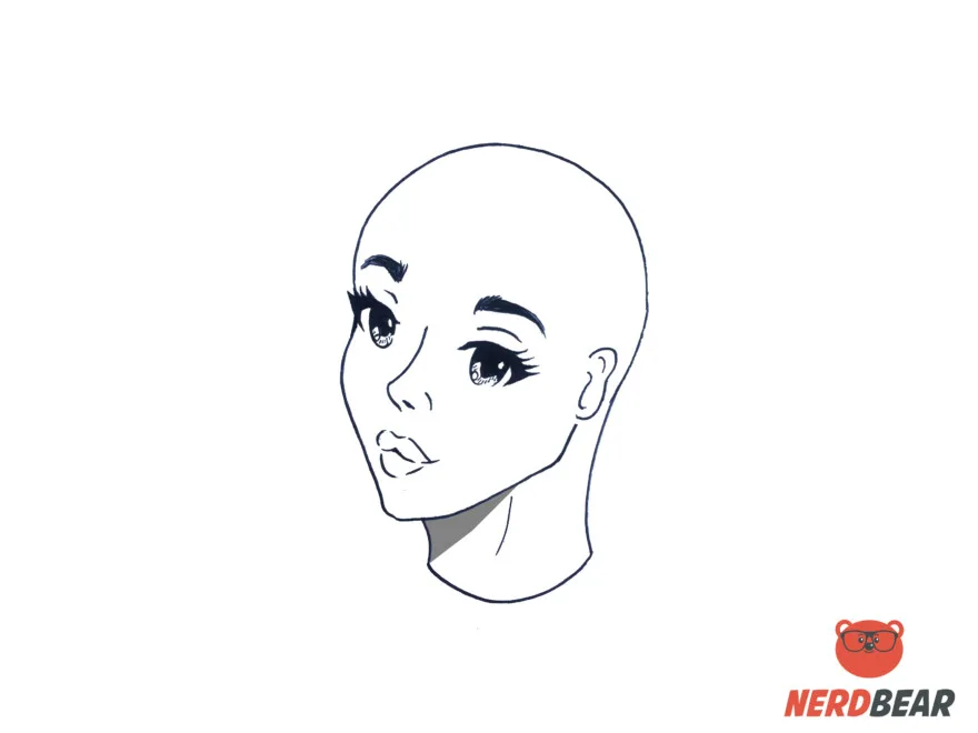 How to draw anime girls : Faces-Side view - Charcoals