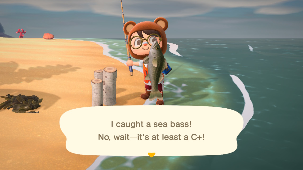 Animal Crossing - Catching a Sea Bass
