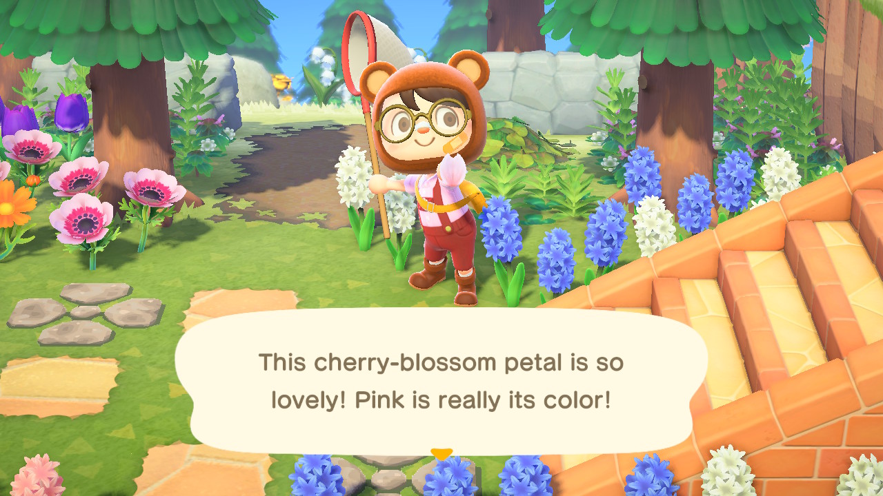 Animal Crossing - Caught Cherry Blossom Petal
