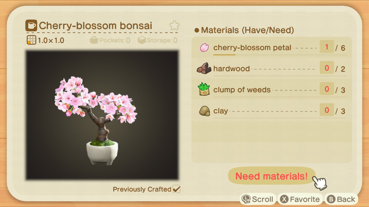 Animal Crossing - Cherry Blossom Bonsai