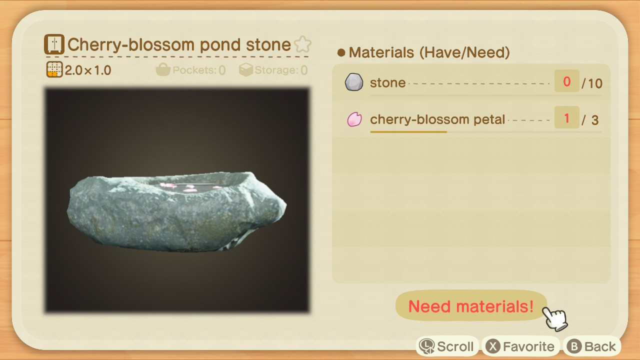 Animal Crossing - Cherry Blossom Pond Stone