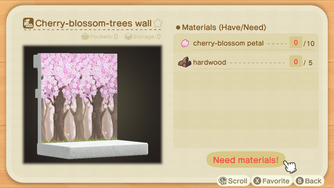 Animal Crossing - Cherry Blossom Trees Wall