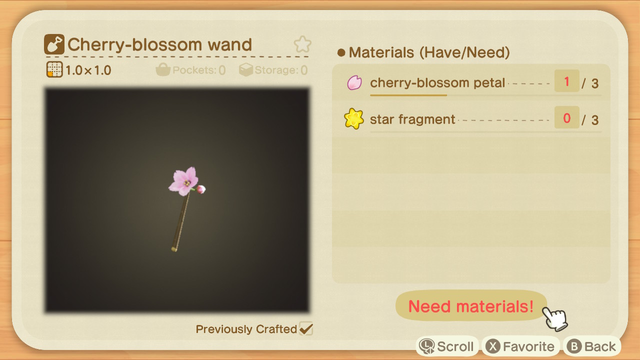 Animal Crossing - Cherry Blossom Wand
