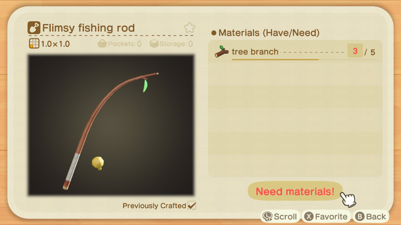 Animal Crossing - Flimsy Fishing Rod for Fishing