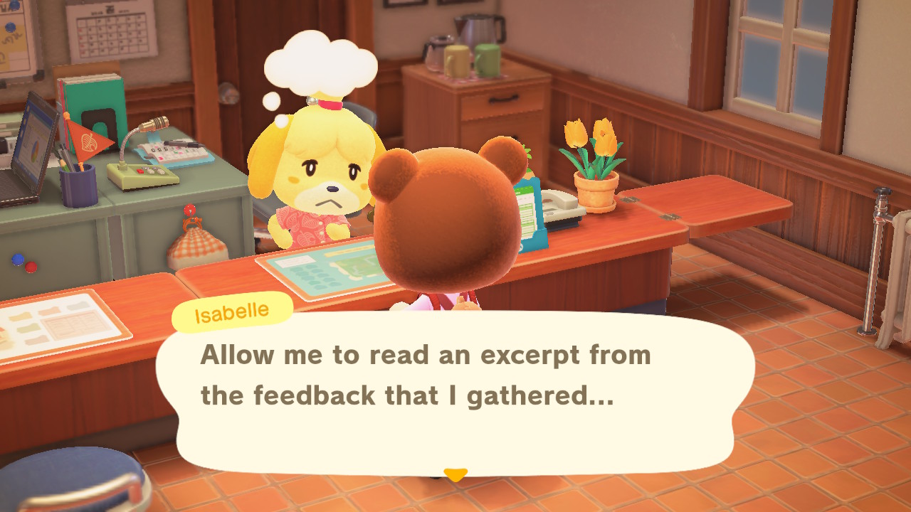 Animal Crossing - Isabelle Island Feedback