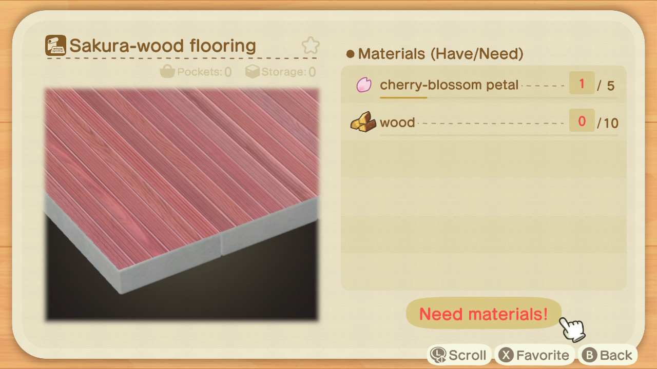 Animal Crossing - Sakura Wood Flooring