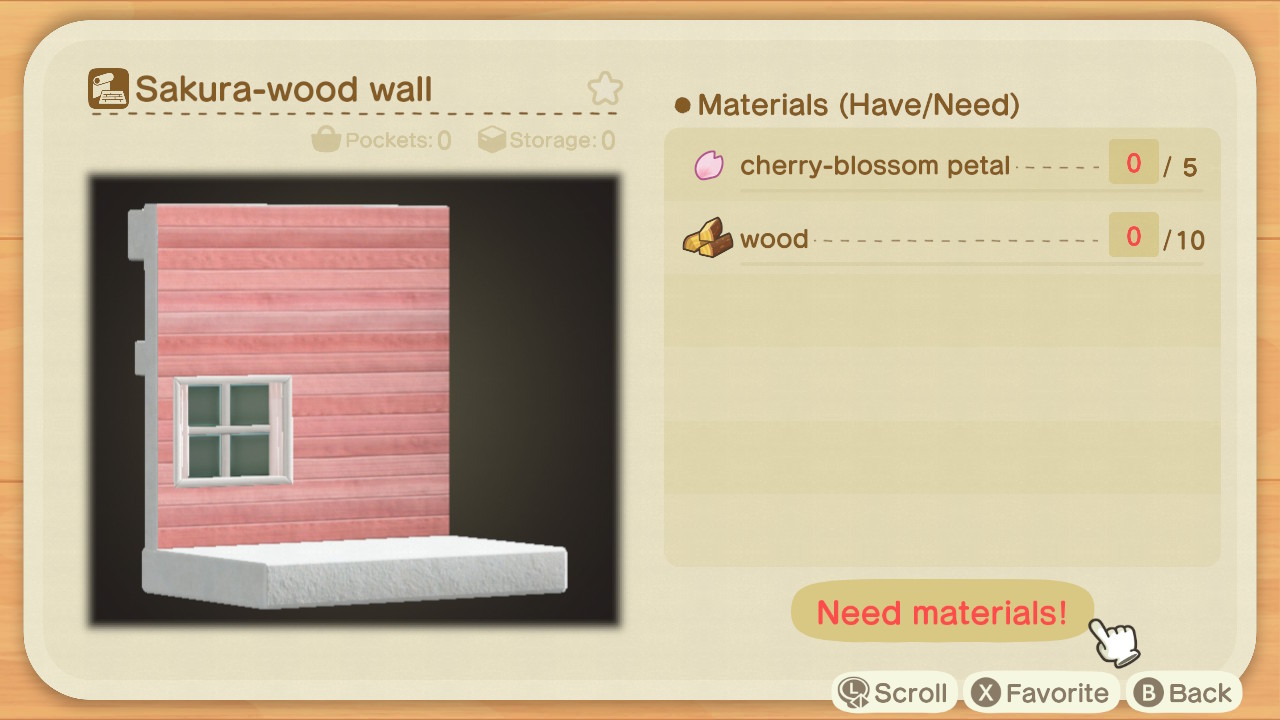Animal Crossing - Sakura Wood Wall