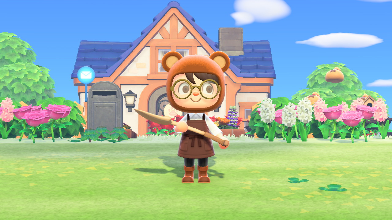 Animal Crossing Holding A Shovel