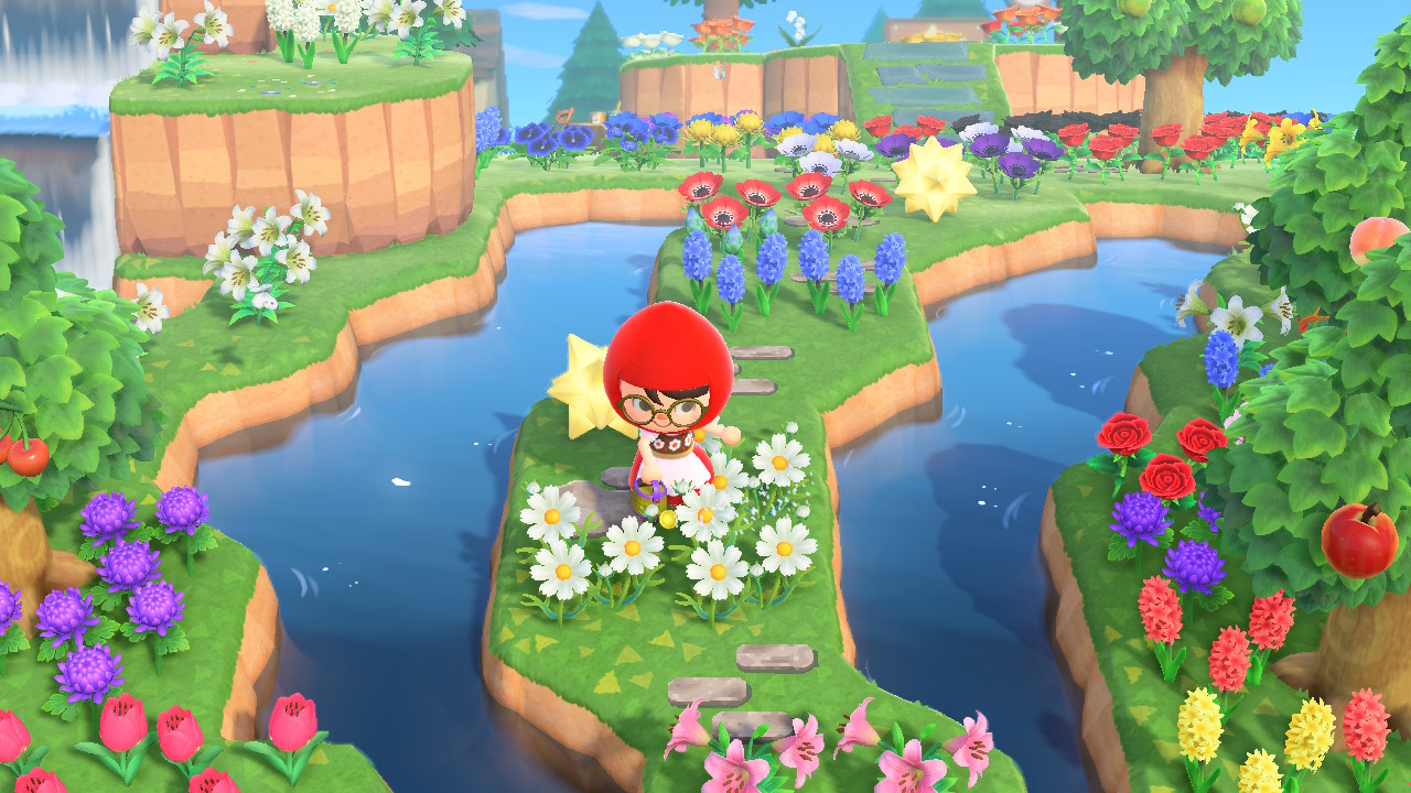 Animal Crossing Watering Flowers
