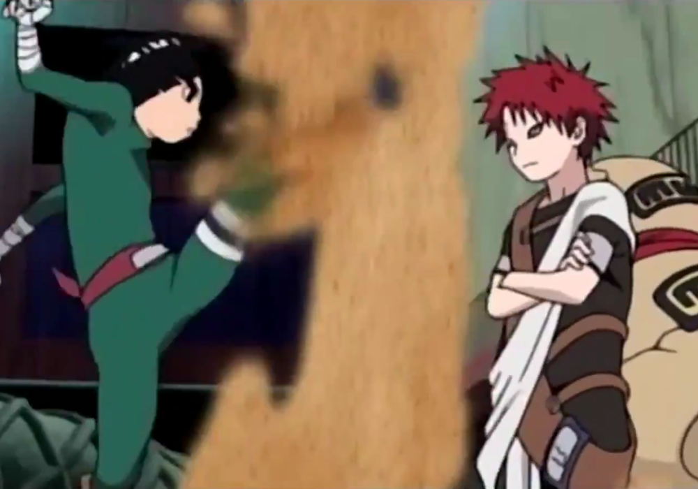 Best Anime Fights Rock Lee Vs Gaara