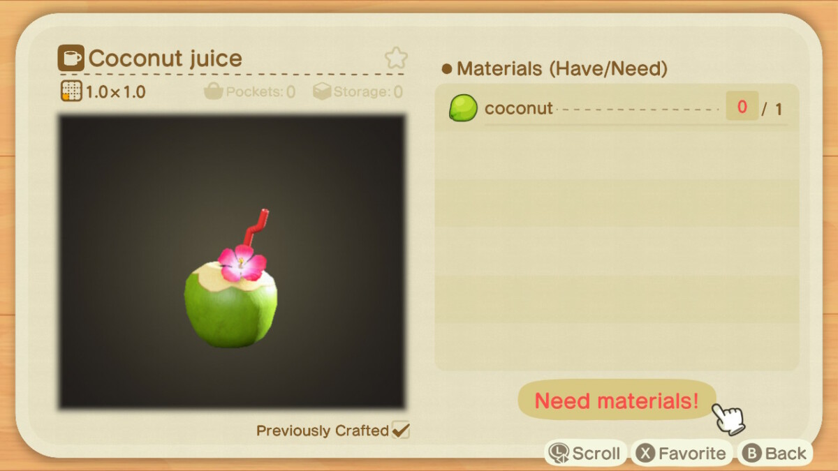 Animal Crossing Coconut Juice