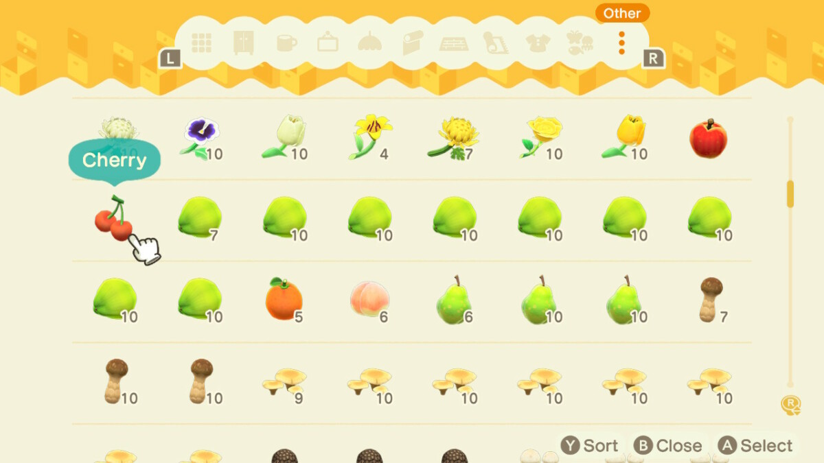 Animal Crossing Fruits In Storage