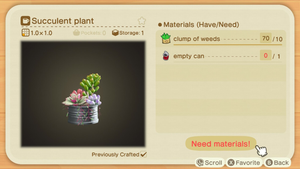 Animal Crossing Succulent Plant