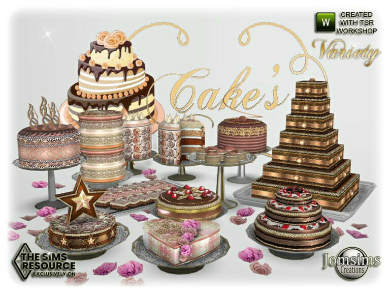 Top 10 Best Sims 4 Wedding Cake CC 2024   Cakes Variety 768x576 