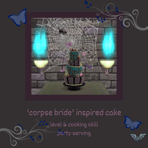 Corpse Bride Themed Wedding Cake