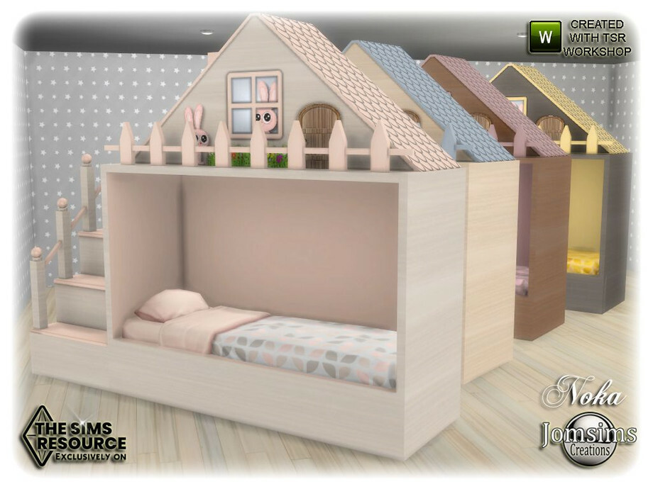 Noka Kids Bed The Sims Resource Noka Kids Bedroom Bed
