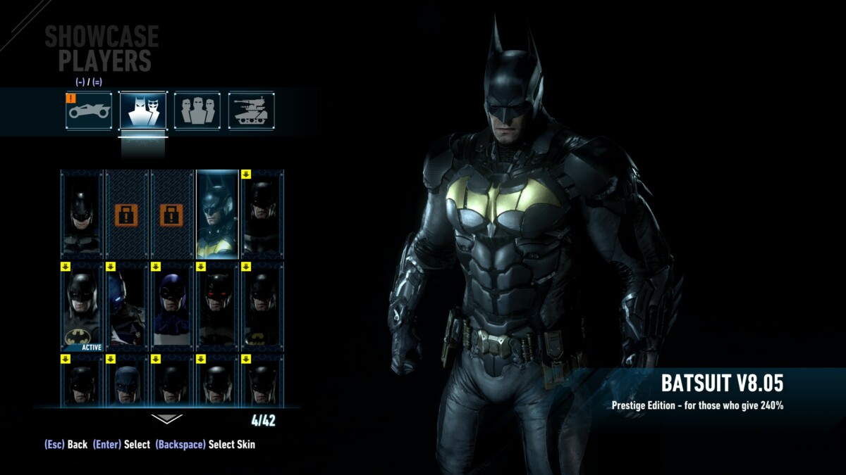 Prestige Suit At Start Of Game