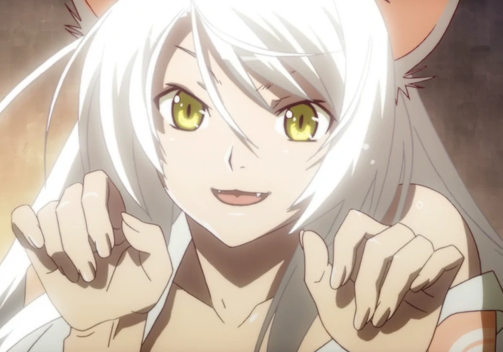 White Haired Anime Girls Black Hanekawa