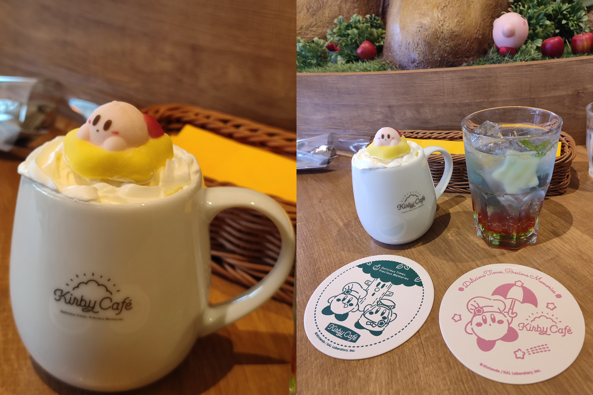 Kirby Cafe Drinks Green Greens And Marshmallow Lait