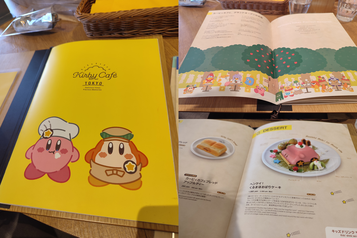 Kirby Cafe English Menu