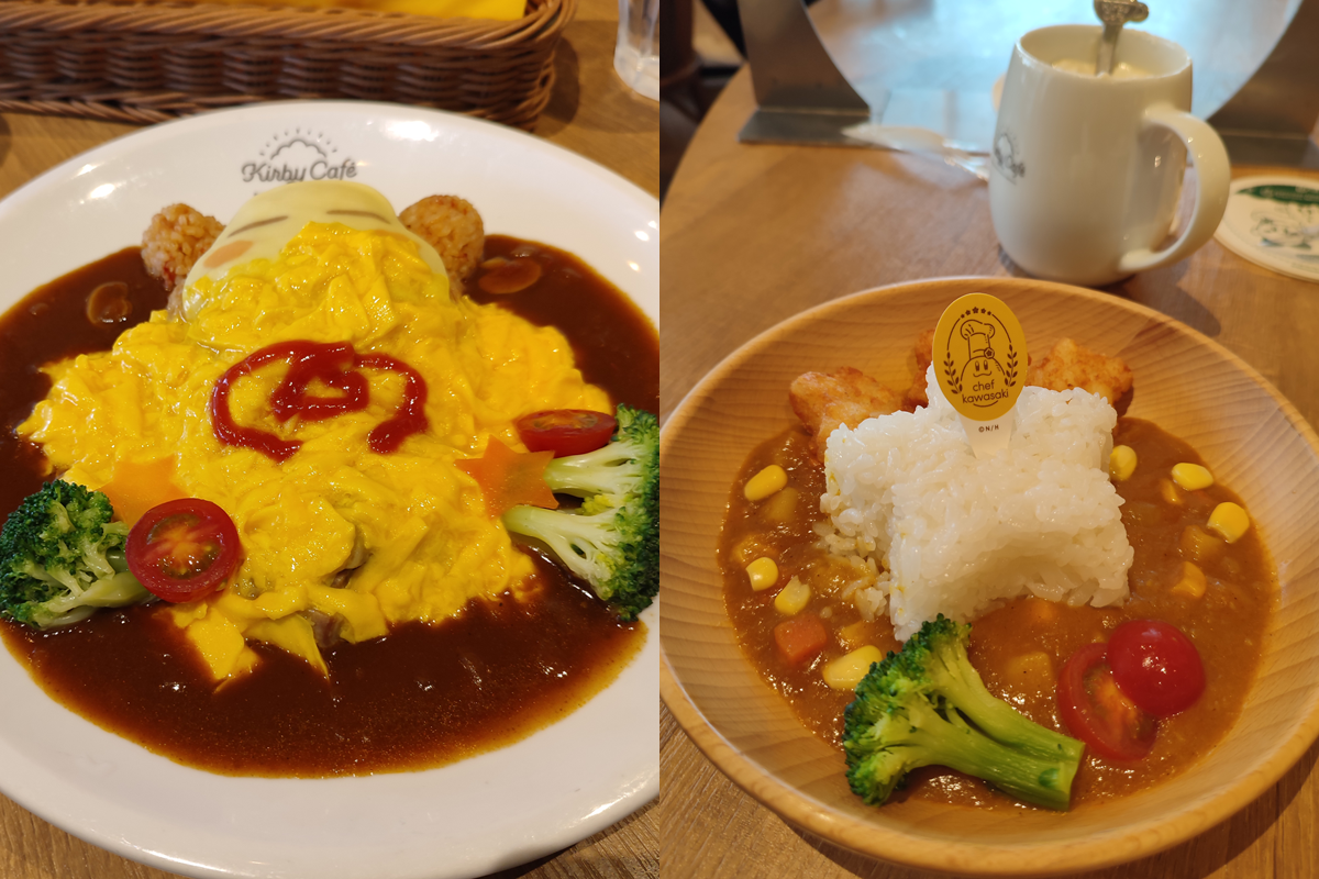 Kirby Cafe Food Omurice And Curry