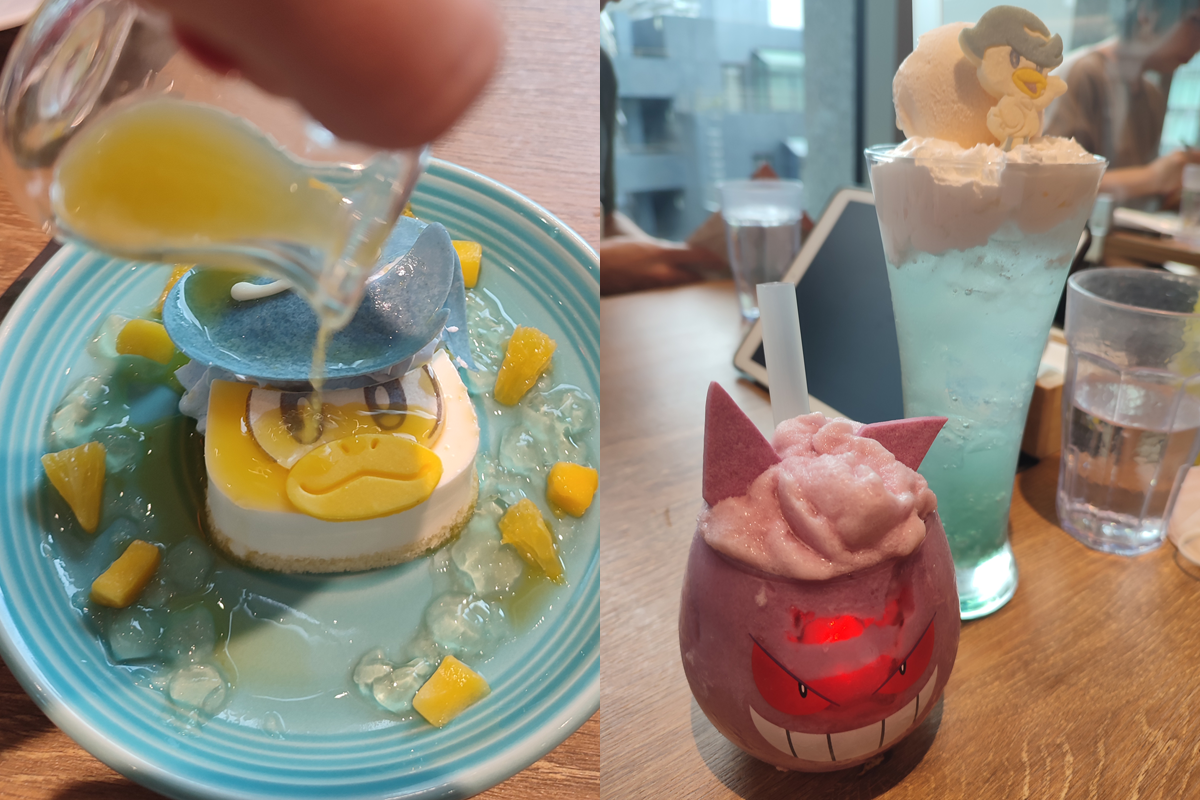 Десерт Quaxly Cafe Pokemon и напиток Quaxly