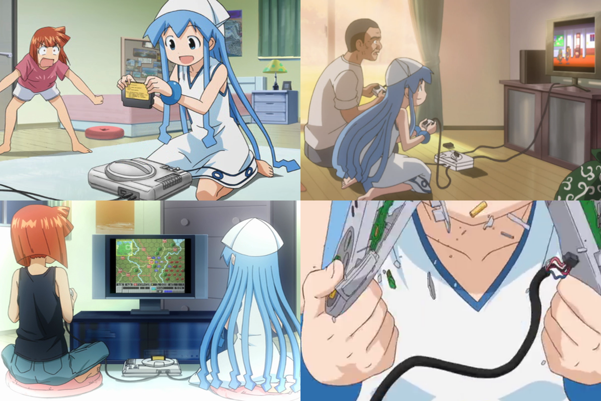 Anime Gamer Girl Otaku Squid Girl