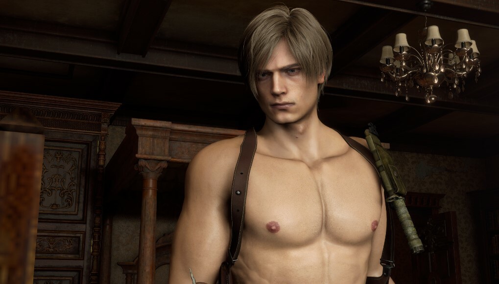 Shirtless Leon