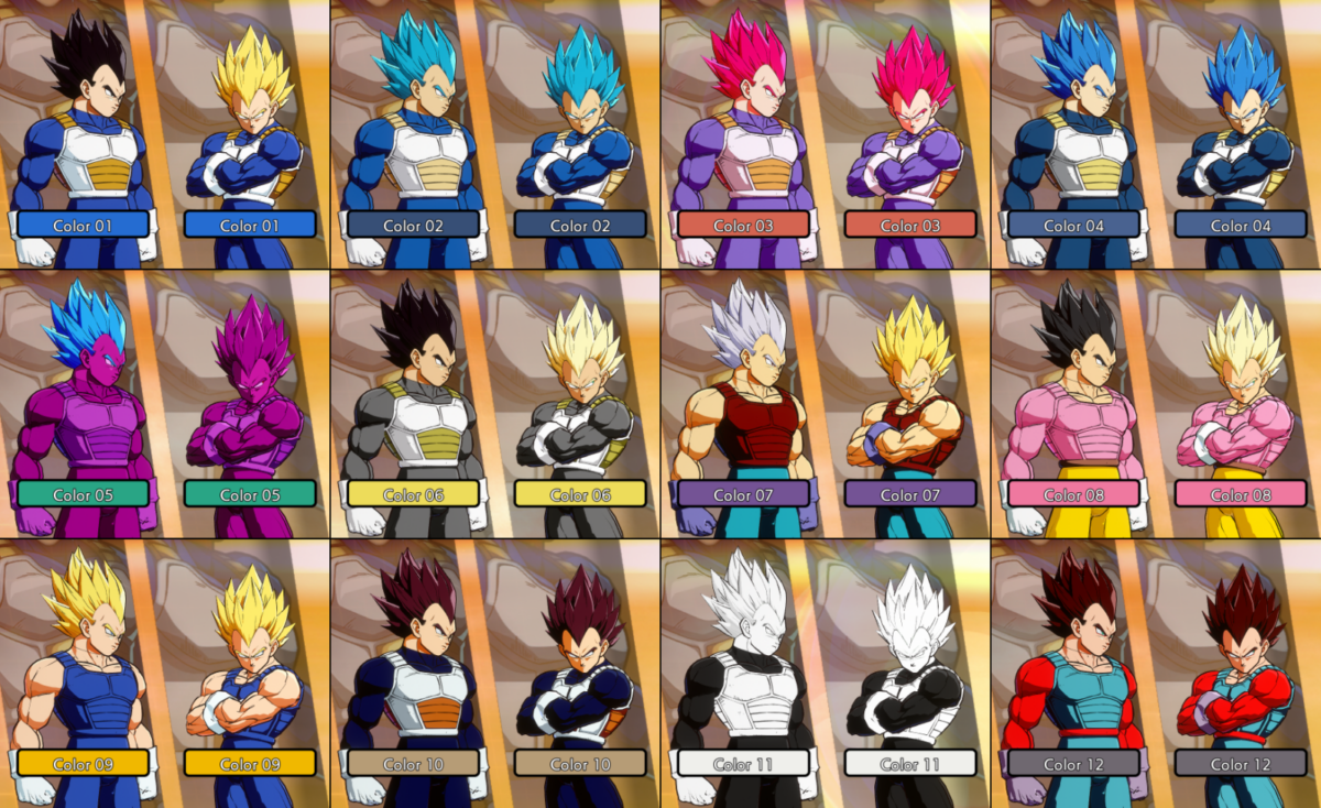 Vegeta Recolors