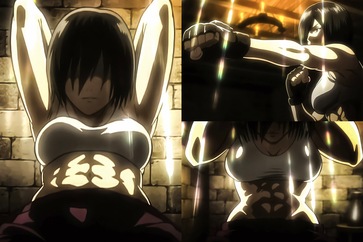Anime Physiques Muscular Mikasa