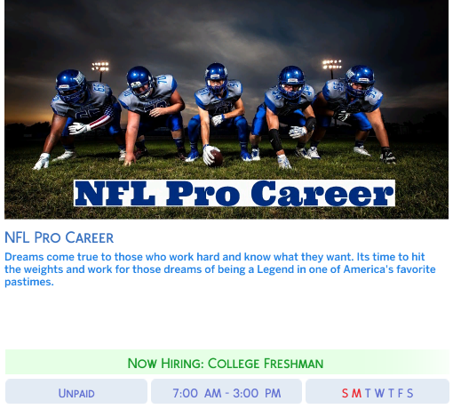 Nfl Pro Career