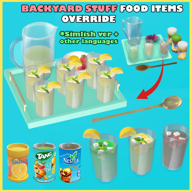 Backyard Stuff Food Items Override