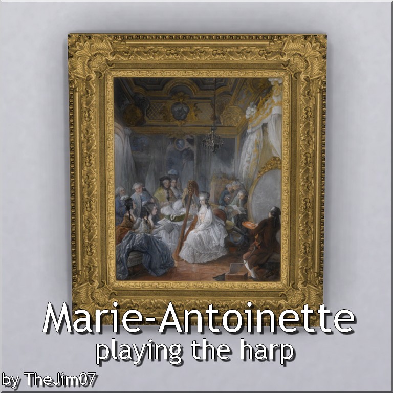 Marie Antoinette Playing The Harp