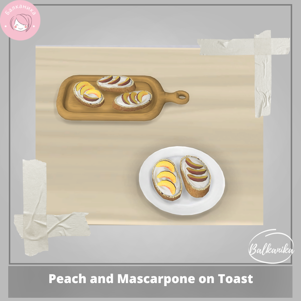 Peach And Mascarpone On Toast