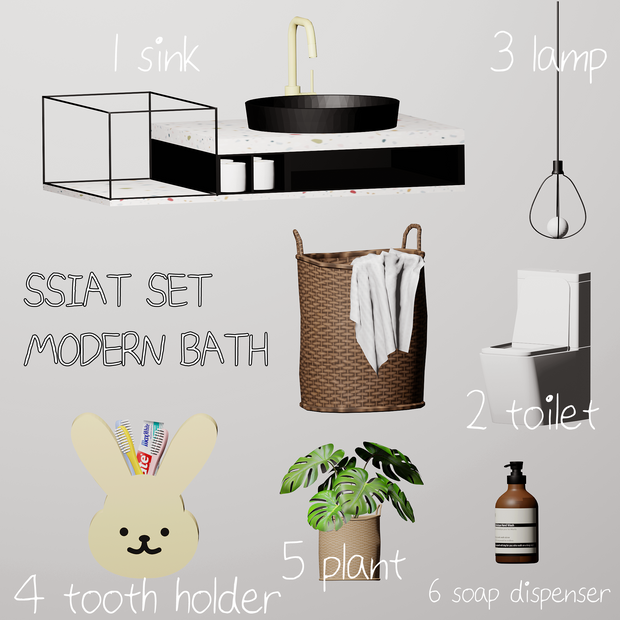 Modern Bathroom Set Ssiat